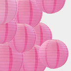 Pink Paper Lanterns Decorative 10pcs Party Hanging Decorations for Bachelorette Wedding Birthday Baby Shower Graduation Anniversary Pink Themed Room Decor DIY Activities
