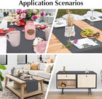 2 Pack Grey Small Short Table Runner 12 x 24 Inch Solid Color Runners Coffee Table Dresser for Daily Party Home Decoration