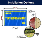 Custom Signs Outdoor Metal Sign - 12 x 8 Customized Personalized Aluminum for Office, Home, Business, Decor, Road Signs, Rust-Proof (Yellow Text Box)