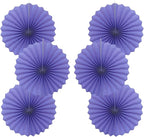 BARTHEW Purple Party Decorations,Purple Bridal Shower Decorations,Halloween Decor Events Accessories,Retirement Decorations Paper Fans Bulk 16in,Anniversary for 30 Color DIY Set(Purple)