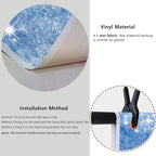 YongFoto Silver Blue Glitter Backdrop 10x7ft Silver Light Spots Blue Sequin Bokeh Photography Background Birthday Bridal Shower Wedding Photography Background Party Banner Portraits Photoshoot Props