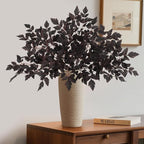 Fall Decor，Fall Stems,Artificial Cimicifuga Stems,6-Pack 32 Inch,Purple Fall Foliage Spray for Tall Vase,Farmhouse Thanksgiving Mantel Centerpiece Halloween Decor Arrangements