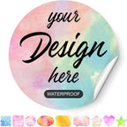 Custom Stickers - Personalized Labels, Customized Stickers with Any Design Image Logo Text, 100 Labels (Circle, 4"x4")