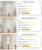 Vision Home Natural Pinch Pleated Semi Sheer Curtains Textured Linen Blended Light Filtering Window Curtains 90 inch for Living Room Bedroom Pinch Pleat Drapes with Hooks 2 Panels 42" Wx90 L