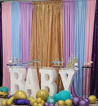 Gold Sequin Backdrop,5FT x 7FT Sequin Photography Backdrop Curtain for Party Decoration