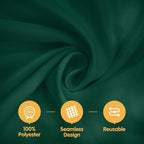 BRILLMAX 4 Pack Hunter Green Tablecloths for 8 Foot Rectangle Tables 90 x 156 Inch - 8ft Rectangular Bulk Linen Polyester Fabric Washable Cloth Cover for Wedding Reception Banquet Birthday Party