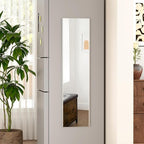 47"x12" Magnetic Mirror Lightweight Full-Length Mirror | Strong Adhesion, Easy Installation | Suitable for Refrigerators, Glass Walls, Wooden Doors, and More | 8.2kg Ultra-Strong Support | Silver