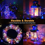 20 Pack Multi-Color LED Fairy Lights Battery Operated,7FT 20 LED Waterproof Mini Twinkle String Lights Battery Powered for Christmas Mason Jars Party,Multicolor
