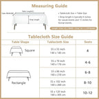 MYSKY HOME Table Cloth for Rectangular, Waterproof Tablecloth, Soft Cotton Indoor/Outdoor Tablecloths, Wrinkle Free Table Cloth Heavy Duty Rectangle Table Cloths for Parties & Dining Use, 55"X70"
