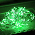 btfarm 12 Pack Fairy Lights Battery Operated, 7FT 20 LED Mini String Lights Waterproof Silver Wire for Mason Jars Centerpiece Table Crafts Bedroom Christmas Decoration, Green