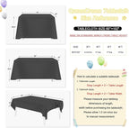 QueenDream Black Sequin Tablecloth 60" x 102" Black Table Cloth Rectangle Glitter Tablecloth for Wedding Birthday Party Ceremony Cake Dessert Table Decorations