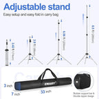 EMART Backdrop Stand 10x8.5ft(WxH) Photo Studio Adjustable Background Stand Support kit with 2 Crossbars, 8 Clamps, 2 Sandbags and Carry Bag for Parties, Events Decoration, Wedding, Photography-Silver