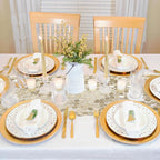 VHH Sequin Table Runner 12 x 108 inches Champagne Table Runner, Glitter Runner for Party Wedding Birthday, Party Spring Easter Rustic, Birthday Supplies Decorations (1 Pack).