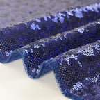 Eternal Beauty Sequin Backdrop Curtains, 2x8 Ft-2 Panels Navy Blue Back Drop for Shimmer Photography Party Wedding Birthday Decor