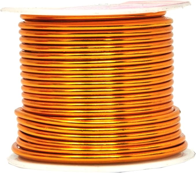 Mandala Crafts 12 Gauge Anodized Aluminum Craft Wire for Jewelry Making - 276 FT Colored Flexible Silver Black Gold Purple Red Kelly Green Wire - Bendable for Bonsai Armature Crafting Sculpting