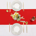 SHEJIZE 2 Pack Satin Red Table Runner 12x108 Inches Long, Bright Silky Smooth Satin Table Runner Table Decor for Wedding Banquet Christmas Prom Event Birthday Party