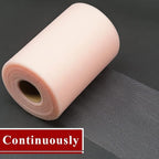 Blush Tulle Fabric Rolls 6 Inch by 200 Yards (600 feet) Fabric Spool Tulle Ribbon for DIY Blush Tutu Bow Baby Shower Birthday Party Wedding Decorations Craft Supplies