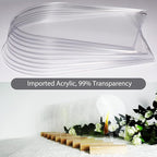 Clear Acrylic Sign with Wooden Stand Table Numbers DIY, 10 Pack Acrylic Sheets Table Signs for Wedding, 4x6 Inch Arch Signs Blank for Restaurant Party Bridal Shower (No printing included)
