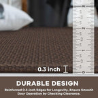 KOZYFLY Washable Runner Rug 2x6 Ft Runners for Hallways Non Slip Kitchen Runners Braided Cotton Entryway Runner Indoor, Carpet for Hallway Kitchen Entryway Bedroom, Dark Coffee/Brown