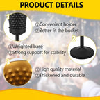 Champagne Bucket with Stand,5L Ice Bucket with Stand,Wine Chiller Bucket,Stainless Steel Champagne Stand for Wedding KTV Club BBQ Party Home Outdoor Black