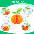 Gyufise 6Pcs Fruit Honeycomb Centerpieces Hawaiian Summer Fruit Table Toppers Tropical Fruit Party Decorations Pineapple Strawberry Grape for Hawaiian Luau Fruit Themed Party