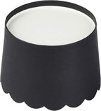 Panificio 10 Ounce Cupcake Wrappers, 200 Scalloped Baking Cups - Oven-Ready, Greaseproof, Black Paper Cupcake Liners, Disposable, For Birthdays, Baby Showers, Or Weddings - Restaurantware