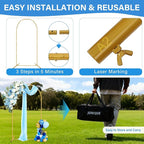 Heavy Duty Metal Arch Backdrop Stand, 7.2FT, 6FT Set of 2 Stable Gold Arch Stand with Ground Stakes and Water Bags, Balloon Arch Stand for Wedding Party Baby Shower Photo Flower Arch Decration