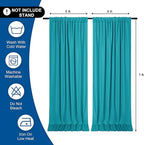 DWCN 10x7 FT Backdrop Curtains for Parties, Photography Backdrop Drapes with Rod Pockets for Wedding Decorations Stage Birthday Family Gatherings, 2 Panels 5ft x 7ft, Turquoise