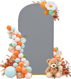 Wedding Arch Cover 6.6FT Arch Backdrop Cover Spandex Fitted Arch Cover for Round Top Chiara Backdrop Stand Covers for Wedding Birthday Party Baby Shower Banquet Ceremony Decoration