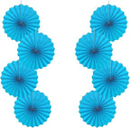 Blue Hanging Paper Fans,Blueaccessories Paper Decorations for Party,Blue Harmony Classroom Decorations,Party Decorations for Boys 12in Hanging Paper Fans 30 Color DIY Set (Sky Blue)