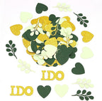200PC Sage Green Wedding Confetti Wedding Shower Decorations Heart I do Engagement Table Confetti Bridal Shower Bachelorette Party Decorations