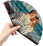 Decorative Folding Fans Personalized Fans Custom Fans Handheld Clack Fans for Line Dancing Customized with Picture Text, Fans Foldable for Line Dancing Wedding Saloon Cosplay Party Props