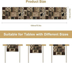 Retro Rusticd Cabin Table Runner Bear Country Farmhouse Vintage Lodge Table Runner for Party Dinner Festival Bedroom Living Room Kitchen 13x90 Inch