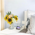 Artificial Sunflower Bouquets - Silk Fake Flowers with Vase, Centerpieces for Dining Room and Coffee Table Decor