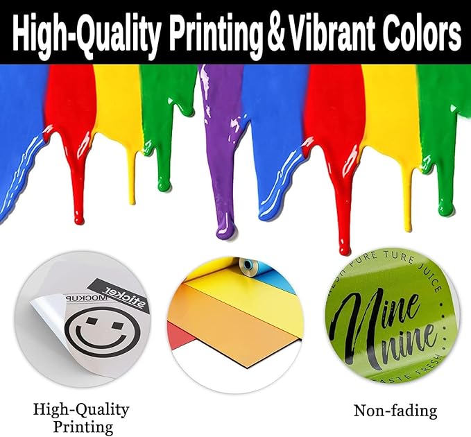 Custom Stickers for Weddings, Birthdays & Businesses - Personalized Labels with Your Logo - Waterproof, Fade and Heat Resistant - Pack of 100-1000 (Wreath V, 1.5 Inch)