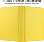 GEAoffice Premium 1000 Trading Card Binder, Large Side Loading 16 Pocket Card Collection Binder Album Folder for MTG, TCG & Sports, Yellow