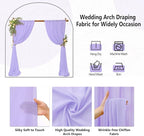 6 Panels Lavender Wedding Arch Drapery 28" x20Ft Wedding Arch Draping Fabric Chiffon Fabric Drape Sheer Backdrop Curtain for Weddings Party Swag Ceremony Birthday Arbor Drapery Reception Ceiling Décor
