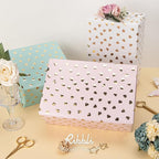 Ribbli Birthday Wrapping Paper Heart Foil Mini Roll Gift Wrap for Women Girls Anniversary Mother's Day Valentine’s Day Wedding 17 inch x 120 inch(10feet) Per Roll