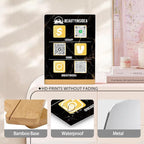 Personalized Custom Metal QR Code Sign Venmo Cashapp Scan to Pay with Stand Instagram Facebook Social Media QR Signs Bar Code QR Plaque Print for Business Salon Beauty Store Restaurant Wifi Sign (S3)