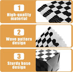 50 Pcs Checkered Popcorn Boxes Mini Paper Popcorn Bags for Race Car Party for Movie Nights Birthday Wedding (Black Checkered)