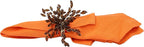 Napkin Rings Set of 6 for Dining Table Decoration Parties Everyday Metal Napkin Holder Leaf Coffee (Pack of 6)
