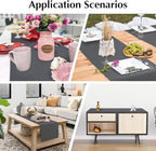 2 Pack Grey Small Short Table Runner 12 x 36 Inch Solid Color Runners Coffee Table Dresser for Daily Party Home Decoration