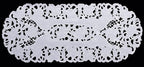 Creative Linens Embroidered Floral Table Runner 15x35 Oval Dresser Scarf White