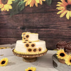 GEORLD Edible Cake Topper Wafer Sunflower Cupcake Decoration by Wafer Paper,36 Counts,Flat not 3D