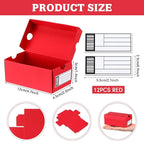 12 Sets Mini Sneaker Boxes for Party Favors Mini Shoe Gifts Boxes 4.7 x 2.5 x 2 Inch Sports Small Gift Case with Editable Label for Candies Cookies Snacks