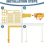 Wokceer 10x10 FT Backdrop Stand Heavy Duty Pipe and Drape Kit, Adjustable Gold Backdrop Stand for Wedding Birthday Party Photography Photo Booth Background Christmas Decoration
