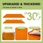 Pureegg Plastic Table Cloth Disposable 10 Pack, 84'' Round Table Cloths, Halloween Party, Thanksgiving Decorations, Harvest, Fall Tablecloths, Round Tables, Leakproof & Sturdy, Orange
