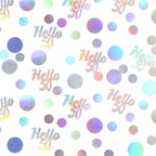 Hello 50 Birthday Confetti for Table Iridescent Circle Happy 50th Birthday Party Decorations for Women Fifty Years Old Birthday Tables Scatter Party Confetti Wedding Anniversary Decor 300PC