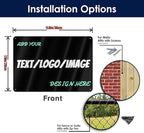 Custom Signs Outdoor Metal Sign - 12 x 8 Customized Personalized Aluminum for Office, Home, Business, Decor, Road Signs, Rust-Proof (No Text Box)