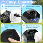 Theefun Bubble Machine: 500ML Automatic Bubble Blower Max 15000 Bubbles per Min for Kids and Toddlers, Battery or USB Operated Portable Bubble Maker for Parties Weddings Birthday Black
